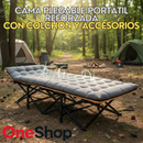 Cama Plegable Portátil Reforzada – Con Colchón y Accesorios